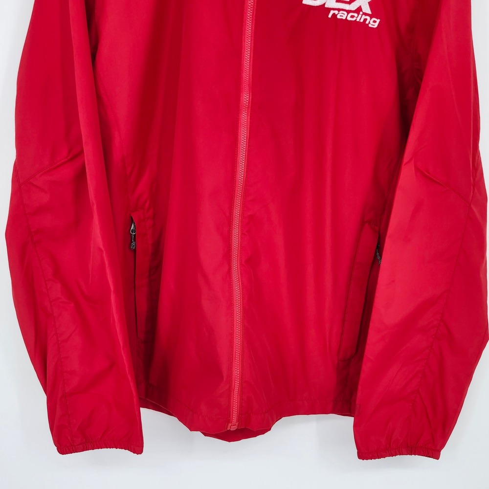 Trimark Mens Red DEX Racing Windbreaker Jacket Size M Full Zip Motorsports Auto - Picture 10 of 10